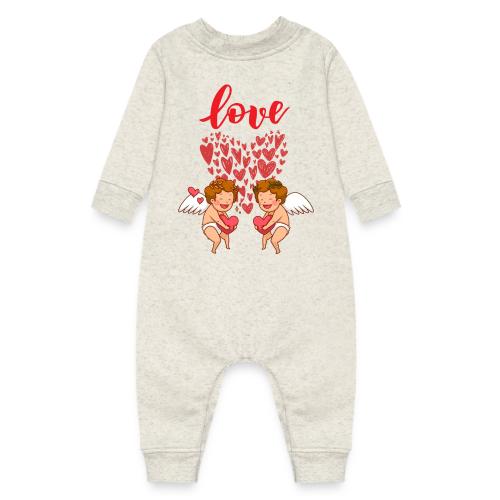 Cupid Love Designs, cupid love angel vibration. - Baby Fleece One Piece