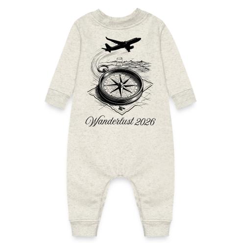 Wanderlust 2026 T-Shirt | Minimalist Travel Plane - Baby Fleece One Piece