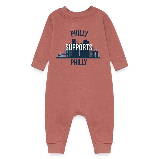 Philly Supports Philly skyline blue transparentbg