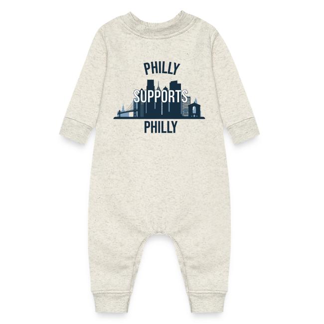 Philly Supports Philly skyline blue transparentbg