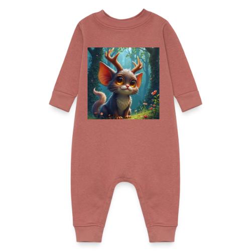 Magical Forest Creature with Deer Horns - Baby Fleece One Piece