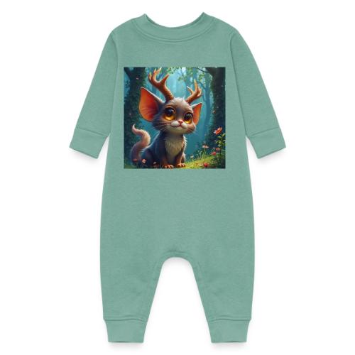 Magical Forest Creature with Deer Horns - Baby Fleece One Piece