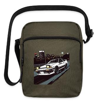 Toyota AE86 - Upright Crossbody Bag - olive - Front
