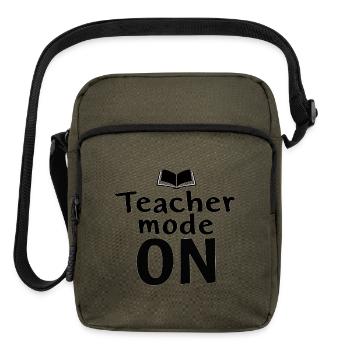 Teacher Mode On Illustration - Upright Crossbody Bag - olive - Front