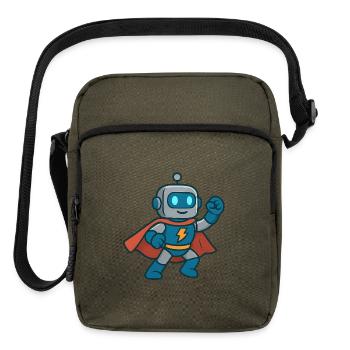 Robot Hero Lightning Cape - Upright Crossbody Bag - olive - Front