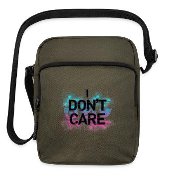 Don't Care Neon Splash - Upright Crossbody Bag - olive - Front