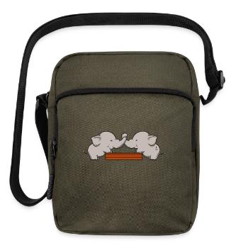 Trunk Wrestling - Upright Crossbody Bag - olive - Front