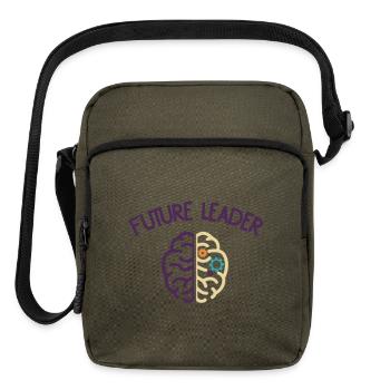 Future leader  - Upright Crossbody Bag - olive - Front