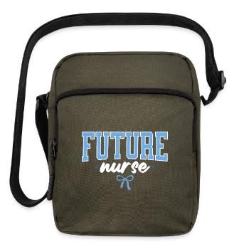 Future Nurse Graphic Logo - Upright Crossbody Bag - olive - Front