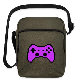 Retro Gamepad Controller Gamer - Upright Crossbody Bag - olive - Front