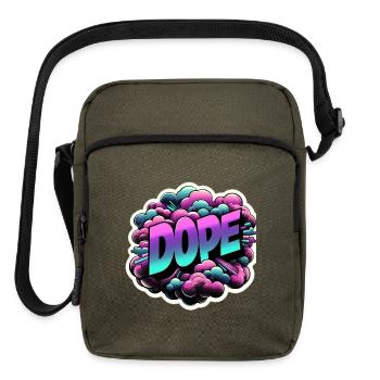 Dope Graffiti Cloud Burst - Upright Crossbody Bag - olive - Front