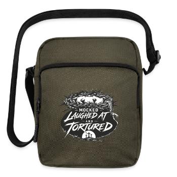 Mocked, Laughed At and Tortured | Christian Faith  - Upright Crossbody Bag - olive - Front