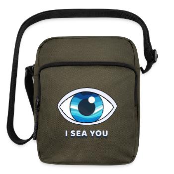 I Sea You Ocean Eye - Upright Crossbody Bag - olive - Front