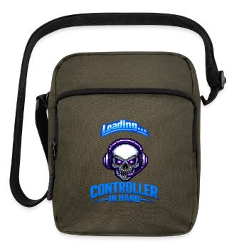 Loading Skull Controller - Upright Crossbody Bag - olive - Front