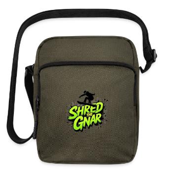 Shred The Gnar Neon Splash - Upright Crossbody Bag - olive - Front