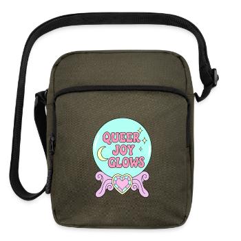 Queer Joy Glows - Upright Crossbody Bag - olive - Front