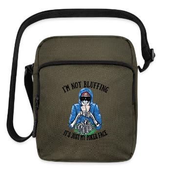 I'm Not Bluffing Poker Face - Upright Crossbody Bag - olive - Front