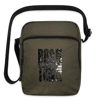 Boston Massachusetts Map Typography Design - Upright Crossbody Bag - olive - Front