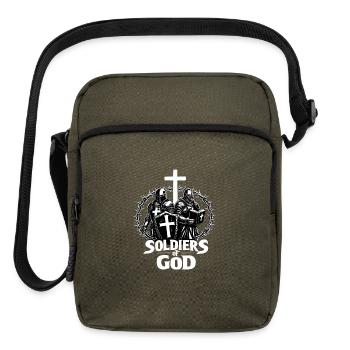 Soldiers of God | Christian Warrior Faith Design - Upright Crossbody Bag - olive - Front