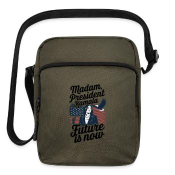 MADAM PRESIDENT KAMALA, FUTURE IS NOW - Upright Crossbody Bag - olive - Front