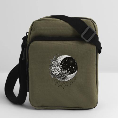 Crescent Moon Floral - Upright Crossbody Bag