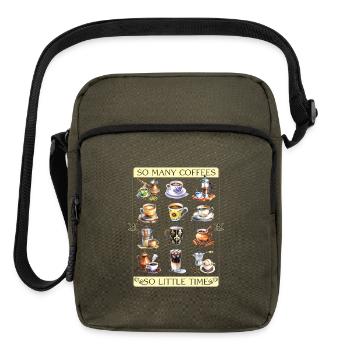 So many coffees, so little time - Upright Crossbody Bag - olive - Front