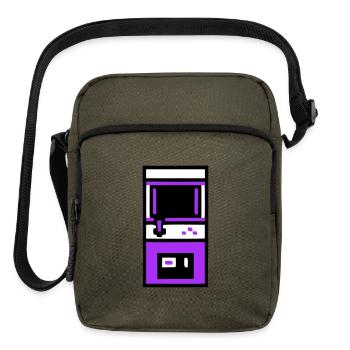 Nostalgic Arcade Machine Gamer - Upright Crossbody Bag - olive - Front