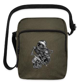 So No.Speak No.Hear No - Upright Crossbody Bag - olive - Front