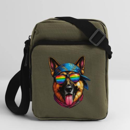 German Shepherd Pride Parade - Upright Crossbody Bag