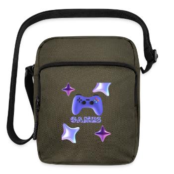 Gaming Vibes Activated - Neon Game Controller Tee - Upright Crossbody Bag - olive - Front