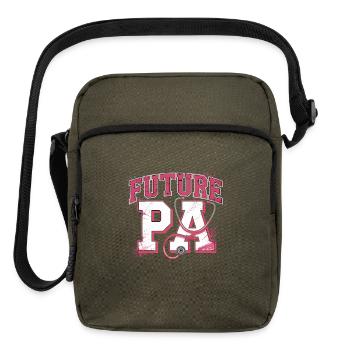 Future PA Pink Stethoscope - Upright Crossbody Bag - olive - Front