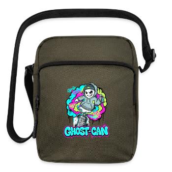 Ghost-Can Graffiti Hoodie - Upright Crossbody Bag - olive - Front