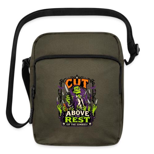 Cut Above The Rest Zombie Pocket Knife Halloween - Upright Crossbody Bag