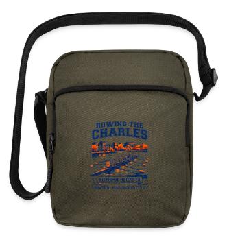 Boston Rowing the Charles River Autumn Regatta - Upright Crossbody Bag - olive - Front