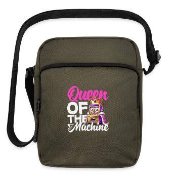 Queen Of The Machine Slot Casino Gambling Jackpot - Upright Crossbody Bag - olive - Front
