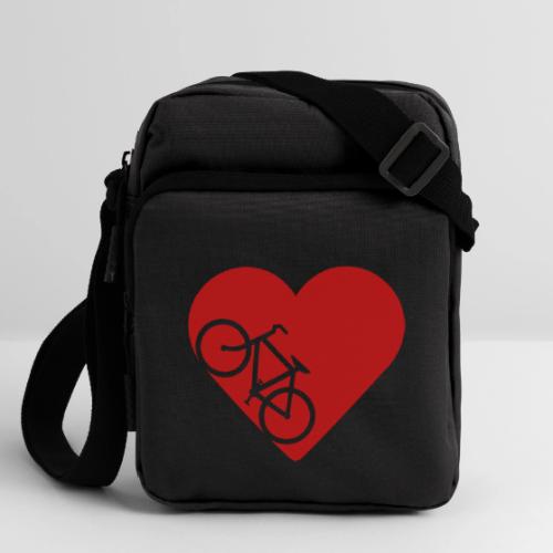 Bike in heart - Upright Crossbody Bag