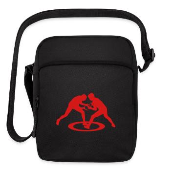 Wrestling, freestyle wrestling - Upright Crossbody Bag - black - Front