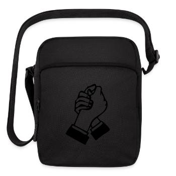 arm wrestle - Upright Crossbody Bag - black - Front