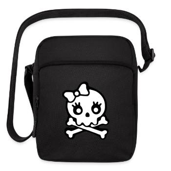 skull - Upright Crossbody Bag - black - Front