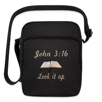 John 3:16 Look it Up - Upright Crossbody Bag - black - Front