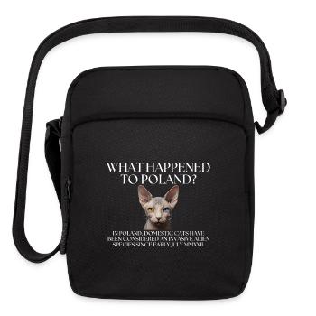 Invasive Alien Cat Meme Design - Upright Crossbody Bag - black - Front