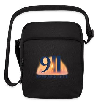 911 Remembrance Candle Skyline Design - Upright Crossbody Bag - black - Front