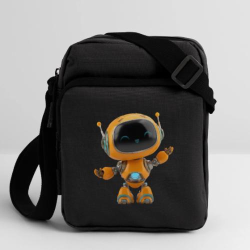 Playful Orange 3D Cartoon Robot for Kids - Upright Crossbody Bag