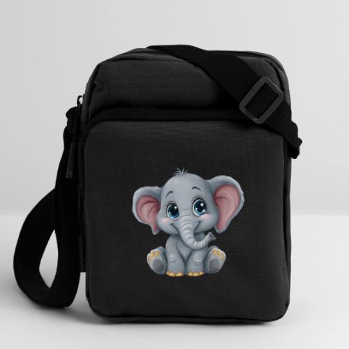 Sweet Cartoon Baby Elephant with Big Eyes - Upright Crossbody Bag