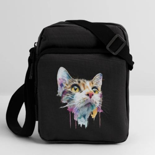 Chromatic Cat Splash - Upright Crossbody Bag