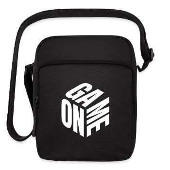 GAME ON Isometric Cube | Gamer Esports Streetwear - Upright Crossbody Bag - black - Front