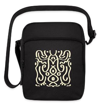 Calm Ornamental Symmetry - Upright Crossbody Bag - black - Front