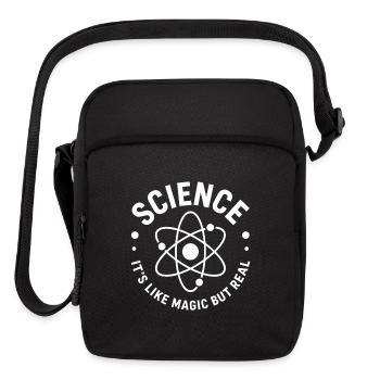 Science Is Like Magic Funny Science Design - Upright Crossbody Bag - black - Front