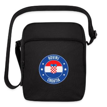 Rovinj Croatia Crest Badge - Upright Crossbody Bag - black - Front