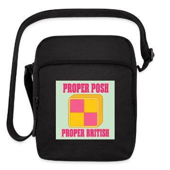 Proper Posh, Proper British - Battenberg Cake - Upright Crossbody Bag - black - Front